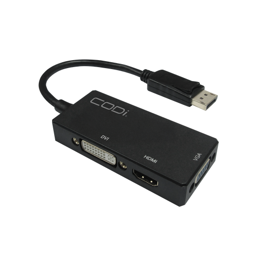 Multi-Function DisplayPort to HDMI/DVI/VGA adapter
