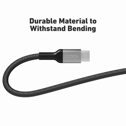 6ft Braided Nylon USB-C to USB-C Charge & Sync Cable (SS SD)*