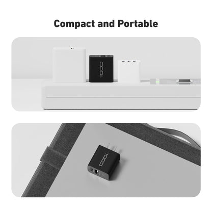 20W Dual Port Wall Charger, USB-C & USB-A Outputs