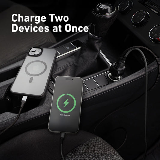 20W Dual Port Car Charger, USB-A & USB-C Outputs - CODi Worldwide