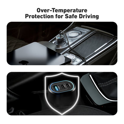 65W Triple Port Car Charger