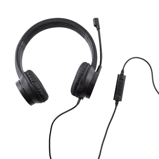 Voice-Isolating 3.5mm Headset with Boom Microphone