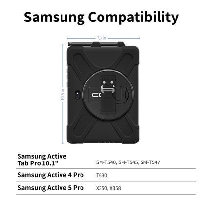 Rugged Case for Samsung Tab Active Pro 10.1” (SM-T540/545/547) / Active4 Pro (T630) / Active5 Pro (X350/X358)