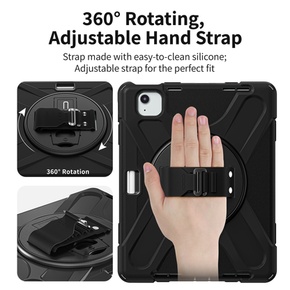 Rugged Case for iPad Air 11" (M2, M3, M4), iPad Pro 11" (4th, 3rd, 2nd, 1st Generation), iPad Air 10.9" (5th, 4th Generation)