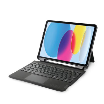 Bluetooth Keyboard Folio Case w/ Trackpad for iPad 10.9" (10th Gen), iPad A16, iPad Air 11" (M2/M3), iPad Air 10.9" (Gen 4/5), iPad Pro 11" (Gen 3) (SS SD)*