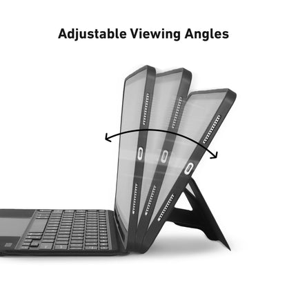 Bluetooth Keyboard Folio Case w/ Trackpad for iPad 10.9" (10th Gen) & iPad A16, iPad Air 11" (M3, M2), iPad Air 10.9" (5th, 4th Generation), iPad Pro 11" (3rd Generation)