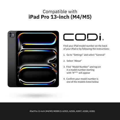 Bluetooth Keyboard Folio Case w/ Track Pad for iPad Pro 13" (M4, M5)