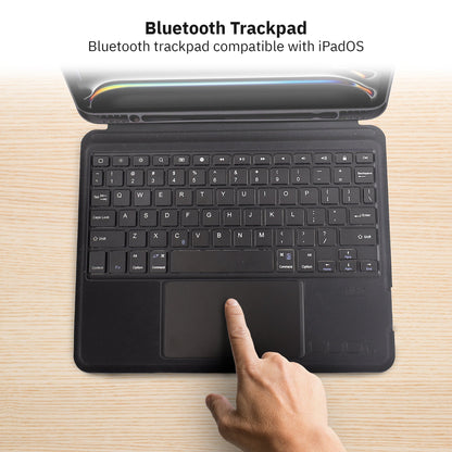 Bluetooth Keyboard Folio Case w/ Track Pad for iPad Pro 13" (M4, M5)