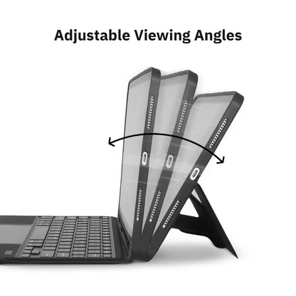 Bluetooth Keyboard Case w/ Trackpad for iPad Air 13” (M2, M3), iPad Pro 12.9” (5, 6)