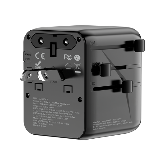 International Travel Adapter with 25W PD