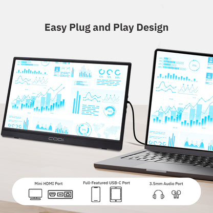 15.6" Portable Monitor with Kickstand